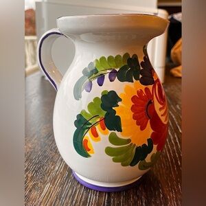 Deruta Casal Thaulero Wine Italy Vintage 80’s Handpainted Carafe Sangria Pitcher